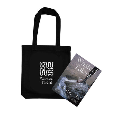 Wasted Talent Magazine Vol. IX & Wasted Talent (BLACK) Tote Bag