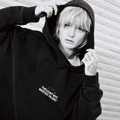 Wasted Talent X The Hunt NYC Hooded Sweatshirt - Kaviar Black