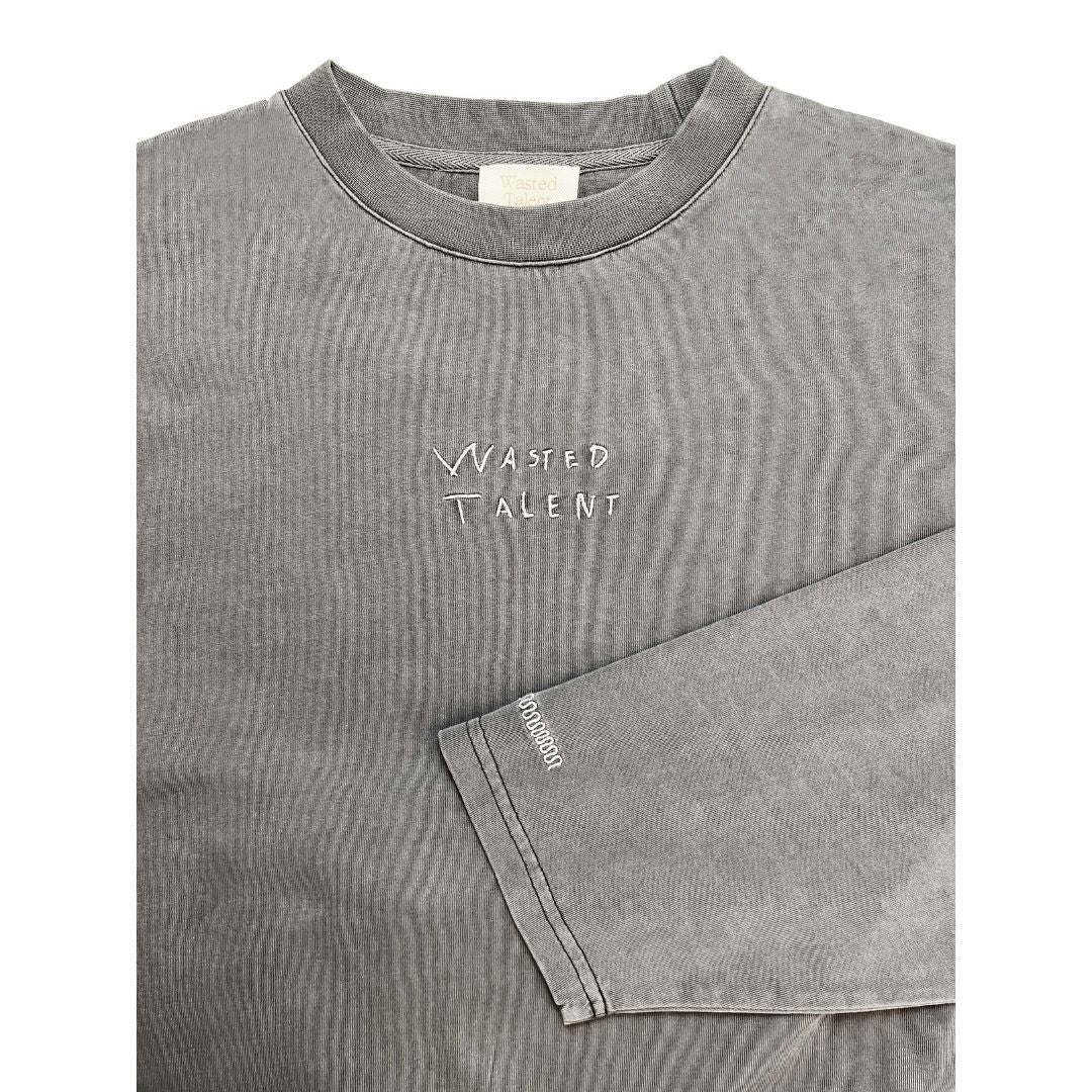 Wasted Talent Esla Premium Long Sleeve T-Shirt - Washed Black