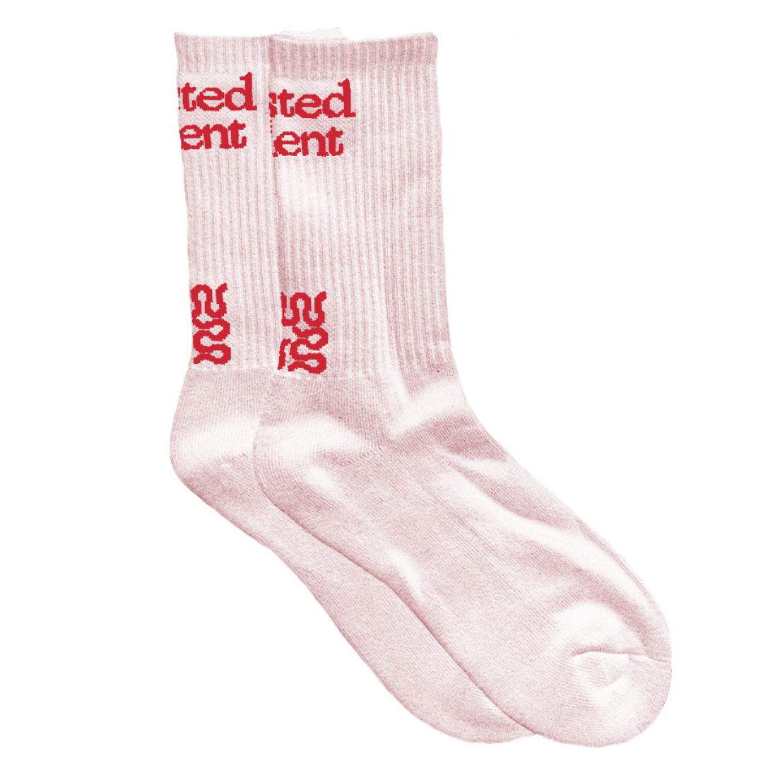 Wasted Talent Sui Socks - Rose Pink