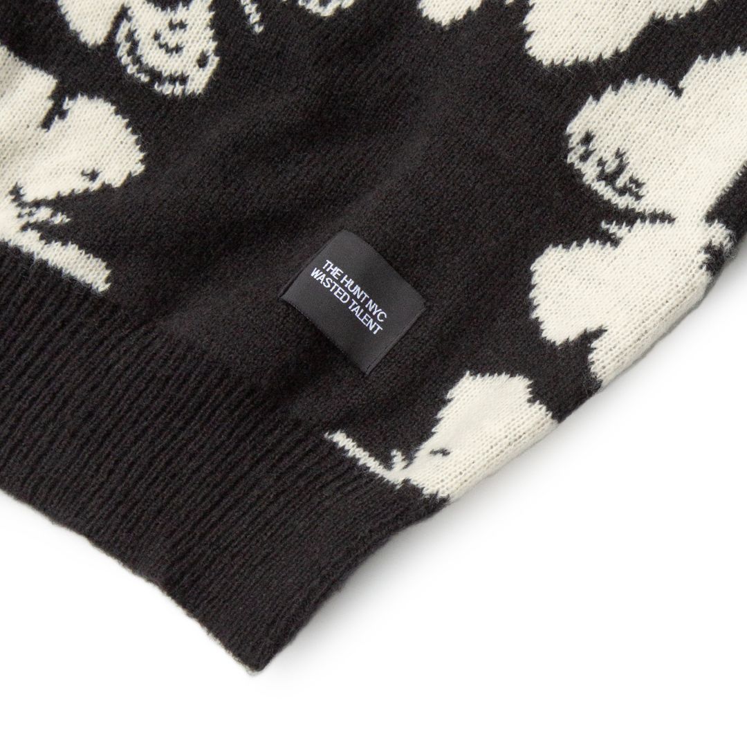 Wasted Talent X The Hunt Knit Jumper - Kaviar Black