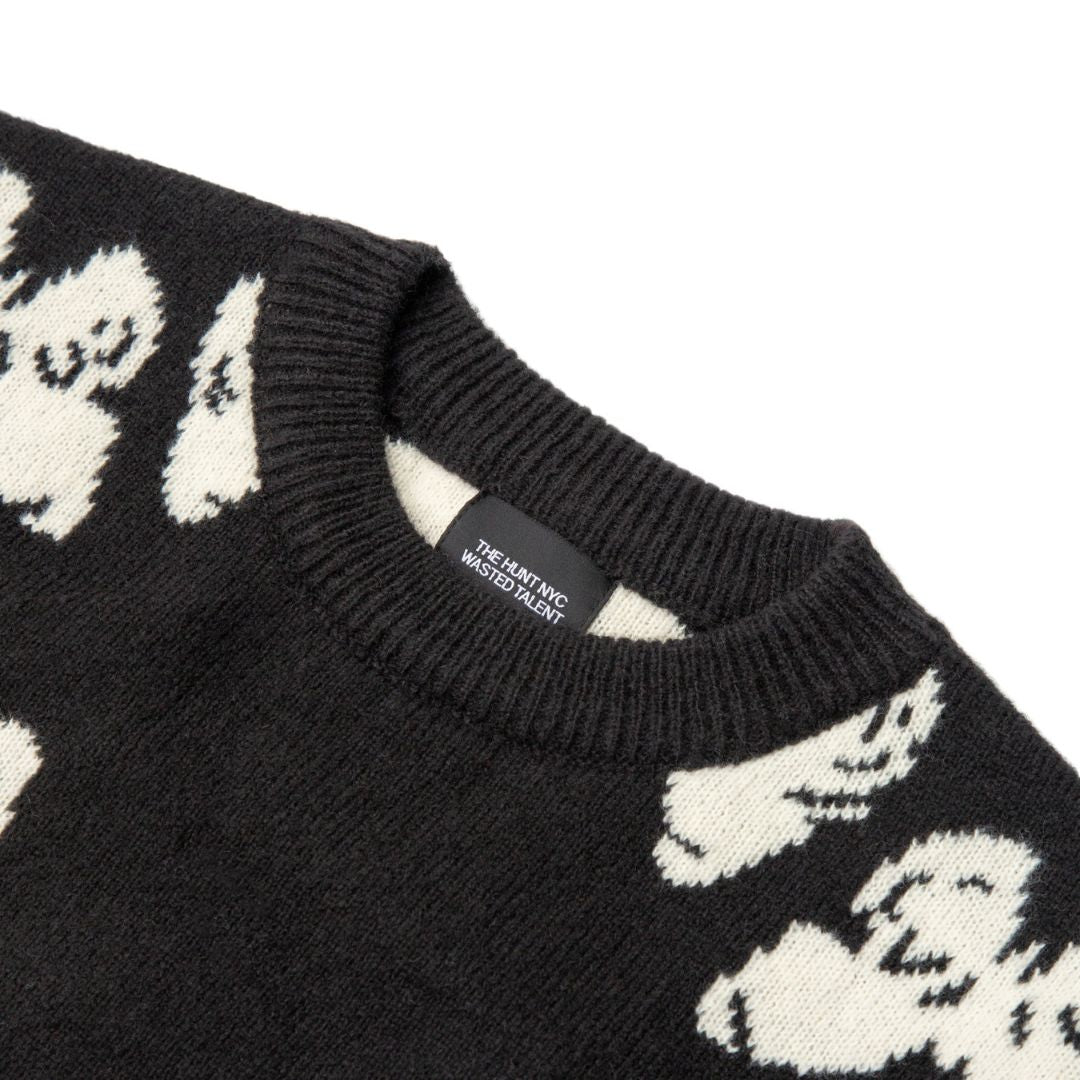 Wasted Talent X The Hunt Knit Jumper - Kaviar Black